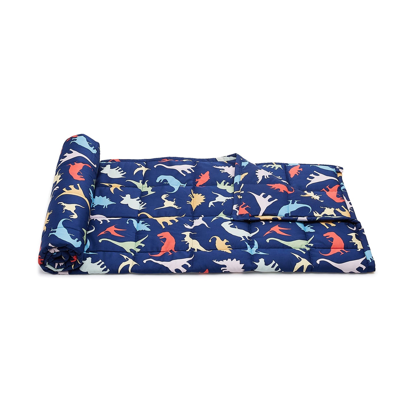 Amazon Basics Kids’ Cotton Weighted Blanket - 4.5 kg, 104 cm x 152 cm, Blue/Dinosaur 4.5 kg blanket Dinosaur