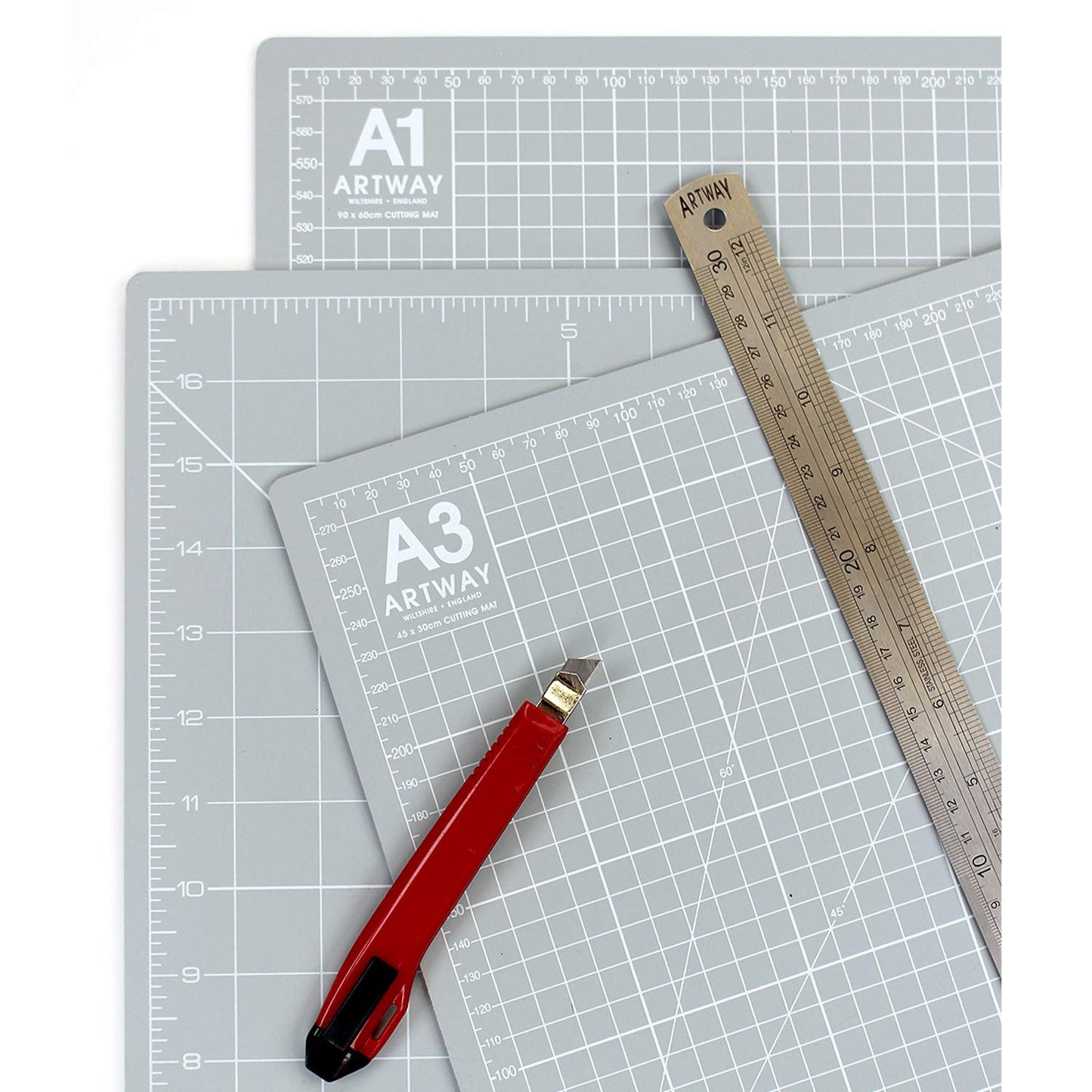 Artway A1 Cutting Mat – Self Healing – Double Sided - Grid Markings in Centimetres/Inches