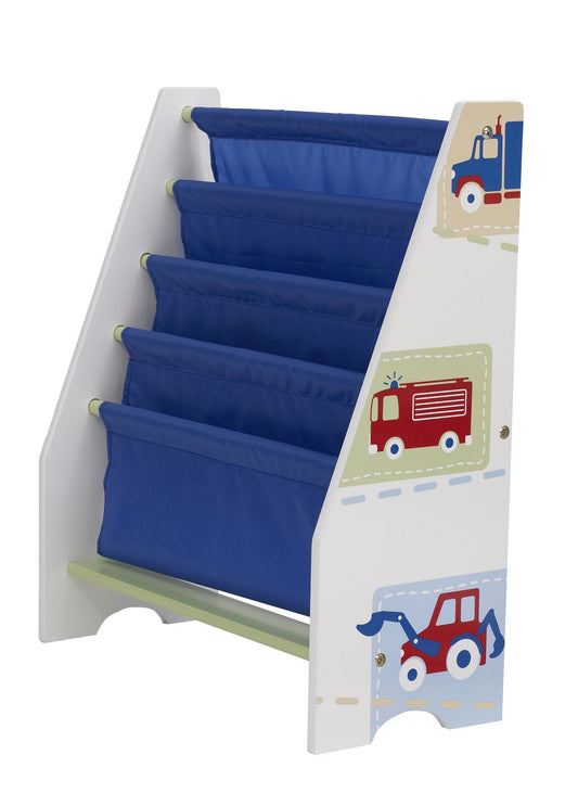 HelloHome Vehicles Kids Sling Bookcase, White, (h)60, (w)51, (d)23cm