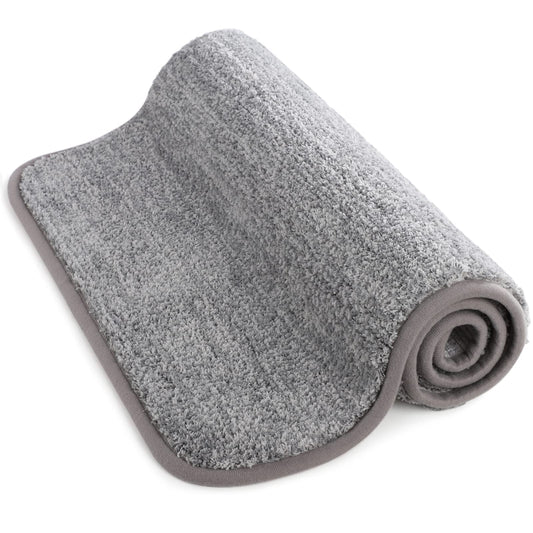 Lifewit Indoor Doormat Super Absorbent Water Low Profile Mats Machine Washable Non Slip Rubber Entrance Rug for Front Door Inside Dirt Trapper Mats Shoes Scraper, Grey, 90 x 60 cm Gray 60 x 90 cm