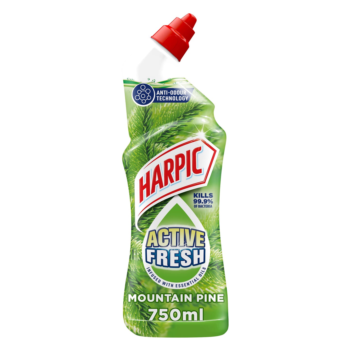 Harpic Active Fresh Toilet Cleaner Gel l Removes Limescale & Stains l Scent: Mountain Pine l Size: Pack of 12 1 Count (Pack of 12)