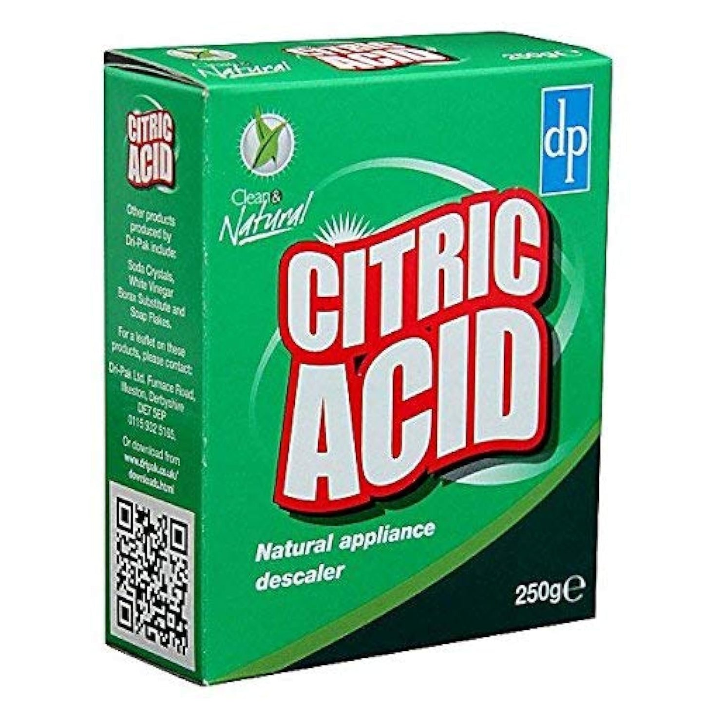 DriPak Citric Acid, Natural Appliance Descaler, 250g 250 g (Pack of 1)