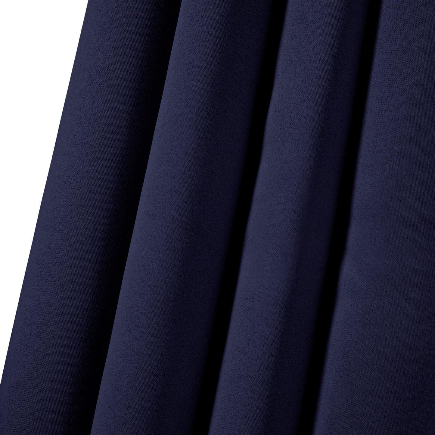 Dreamscene Pencil Pleat Blackout Curtains Set of 2 Thermal Tape Top Heading Panels, Navy Blue - Width 66" x Drop 72" 66" wide x 72" drop