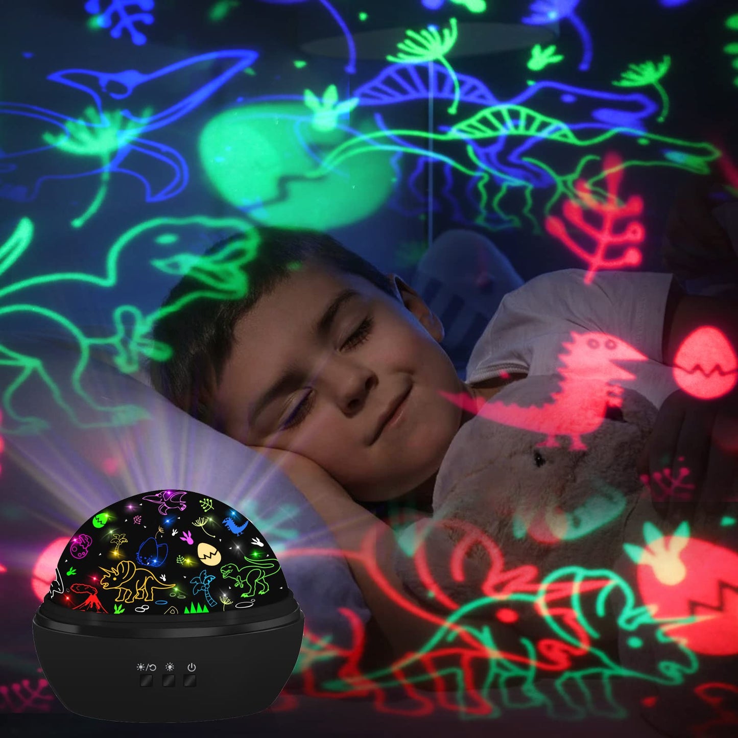 DQMOON Dinosaur Toys for 3-10 Year Old Kids Boys Toys Age 2-9, Dinosaur Night Light Projector Kids Toys for Age 2-7 Year Old, Dinosaur Lamp Birthday Gifts for 2-7 Year Old Boy Xmas Stocking Fillers