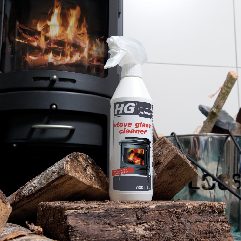 HG Stove Glass Cleaner, Dissolves Soot, Grease & Tar, Maintains Oven Doors, Glass Fireplaces & Hearths, Removes Residue Effectively – 500ml Spray (431050106) 500 ml (Pack of 1)