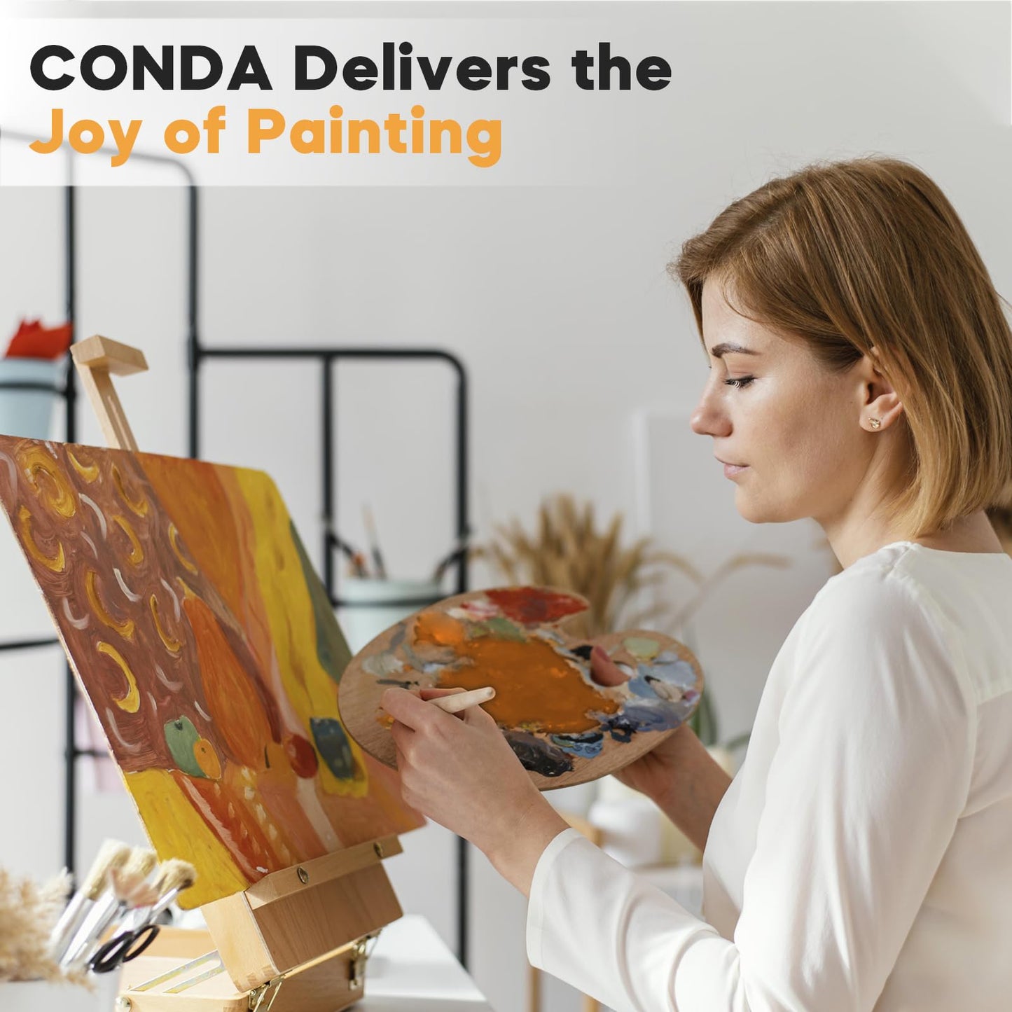 CONDA 20.3×25.4cm(8×10inch) Canvas Panels Pack of 12 Artist Quality Acid Free Canvas Board for Painting, Art, Acrylic 20.3×25.4CM(8''×10''),12pack