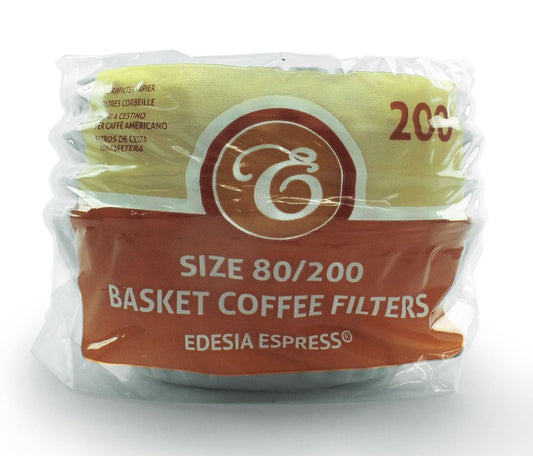 200 x 2 Pint / 8 to 12 Cup Basket/Cupcake Coffee Filter Papers by EDESIA ESPRESS