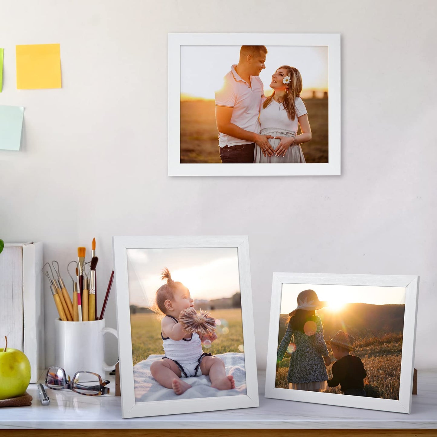 Giftgarden White 6x4 Photo Frames Pack of 12, Multi White 4 by 6 Photo Frames Bulk for Wall or Tabletop Display 4x6