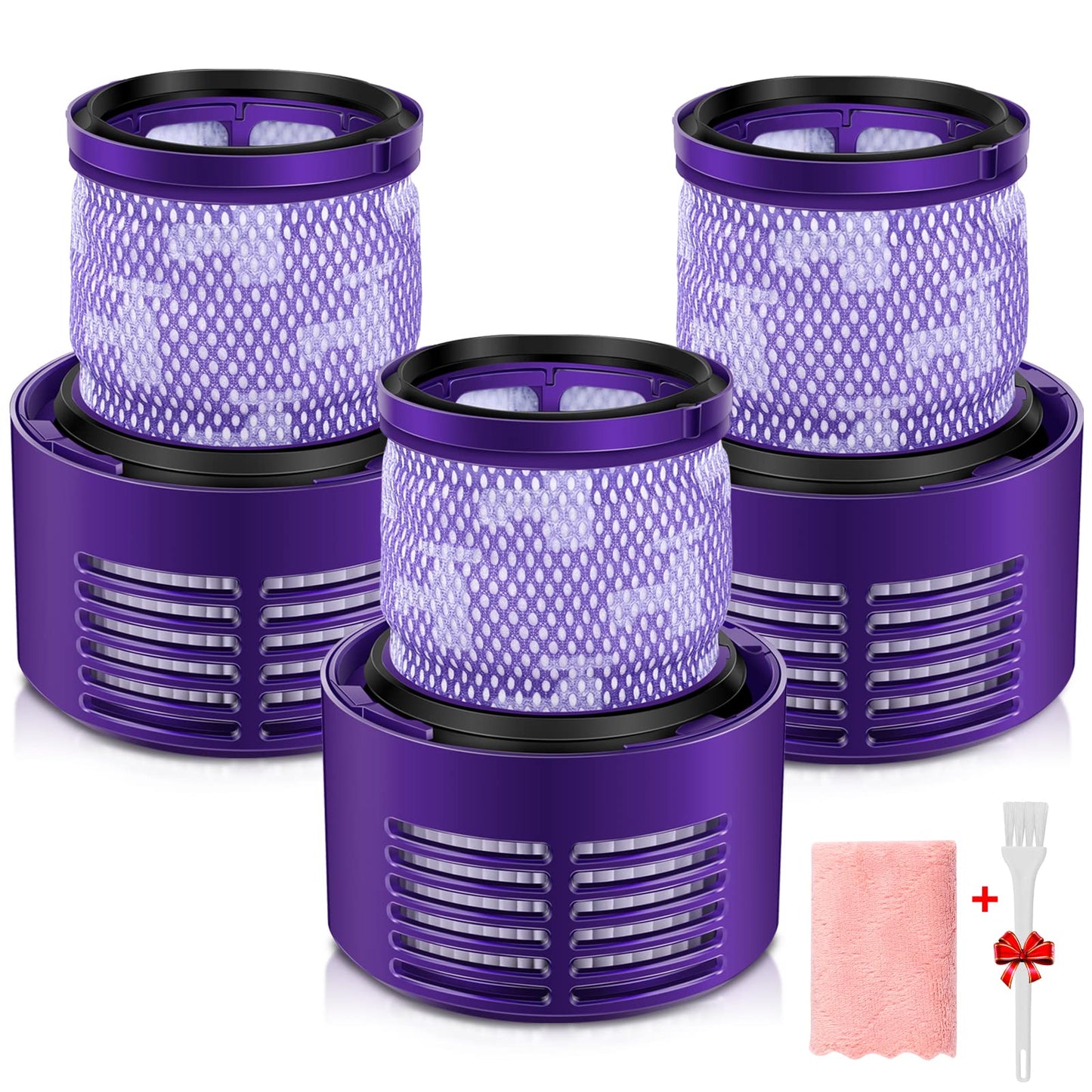 Dyson V10 Filters, morpilot 3 Pack Dyson V10 Replacement Filters for Dyson V10 Cyclone Series, V10 Absolute, V10 Animal, V10 Total Clean, Replace Dyson Part # 969082-01.(3 Pack) v10-3