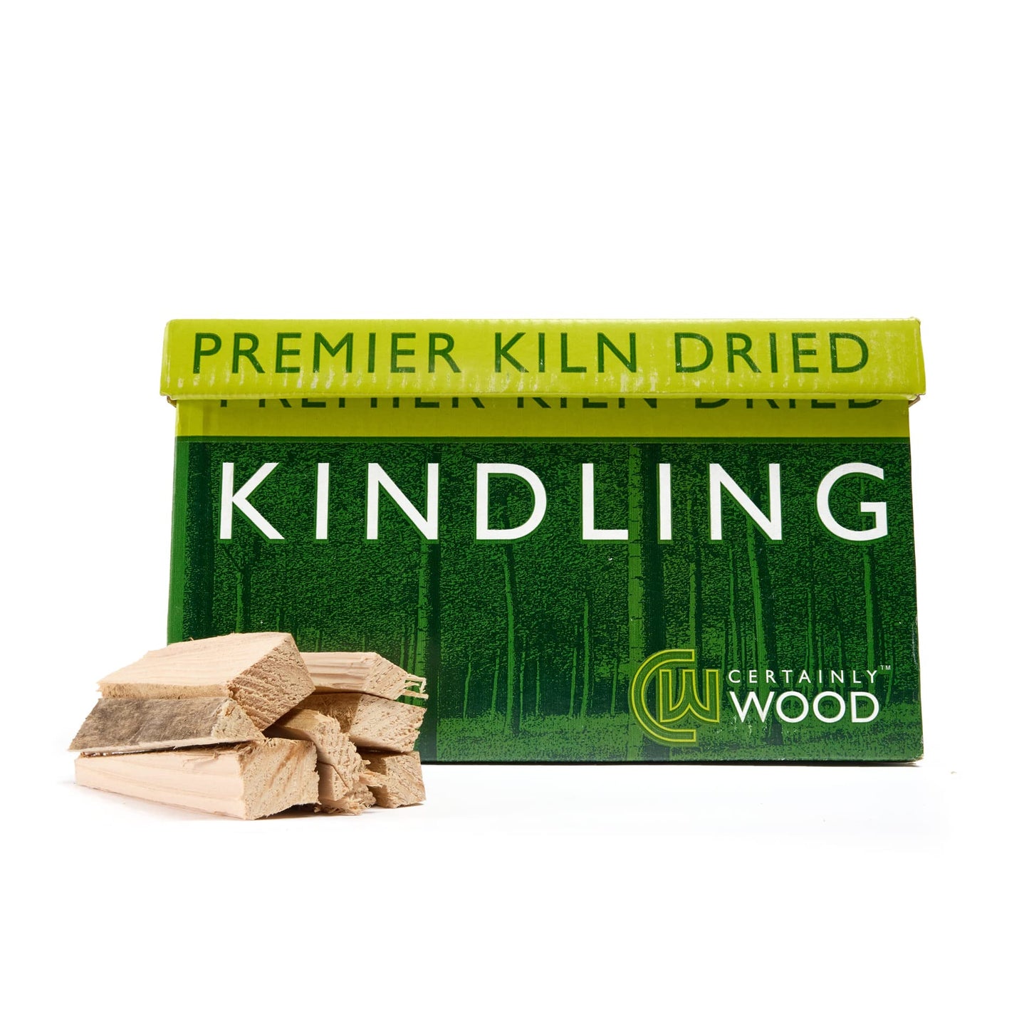 Certainly Wood Kindling - Kiln Dried Natural Firelighters for Woodburning Stove Open Fire Bbq Pizza Oven Fireplace Chimenea Barbecue Firepit - 2.5kg Firewood Sticks for Lighting Hard Log Charcoal Coal 1 BOX