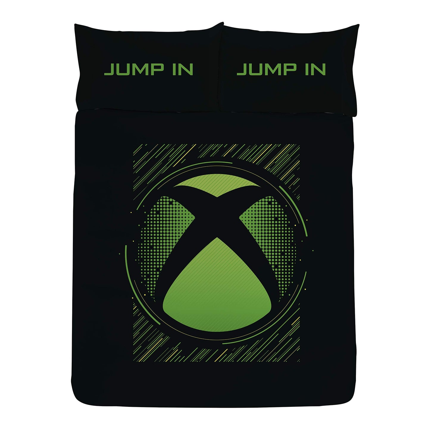 Coco Moon Xbox Green Black Blue Gaming Single Double or King Bed Duvet Bedding Set Genuine Microsoft Gamer Xbox Merchandise Gifts (Sphere, Double) Sphere