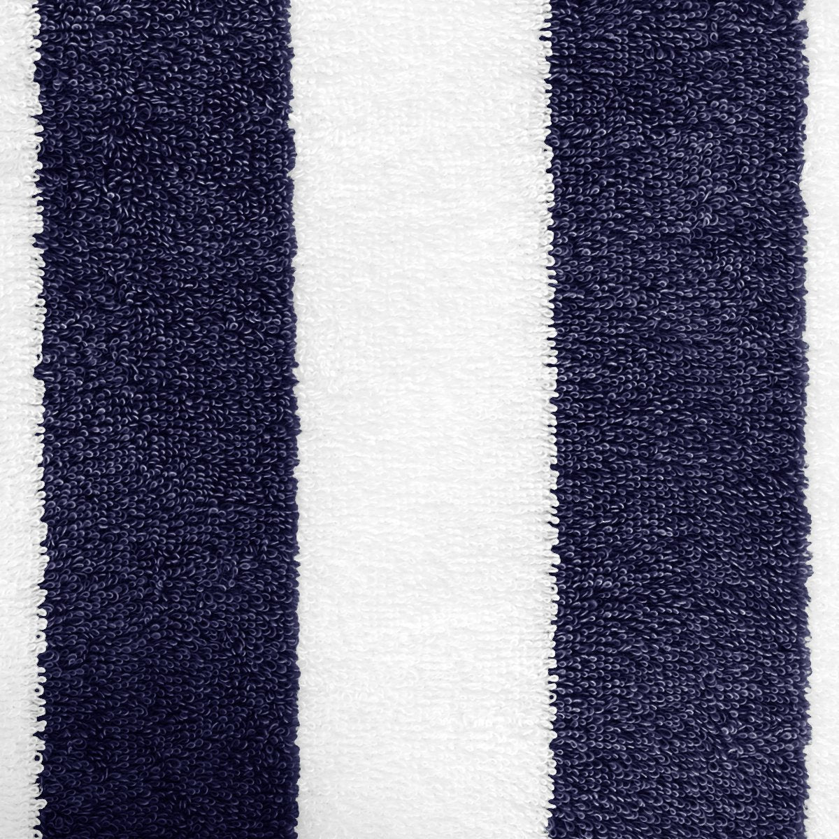 Amazon Basics Cabana Stripe Set of 2 Beach Towels, Navy Blue, 60" L x 30" W