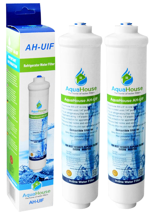 2X AquaHouse AH-UIF External Fridge Water Filter fits Samsung DA29-10105J & LG 5231JA2010B Fridge Freezers (Replaces External Filters only)