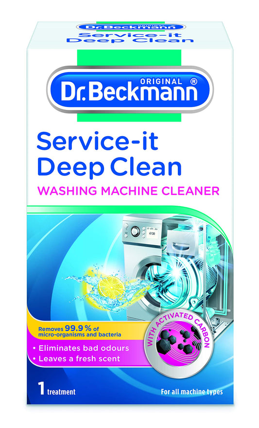 2x Dr Beckmann Service-It Deep Clean Washing Machine Cleaner 250g Blue