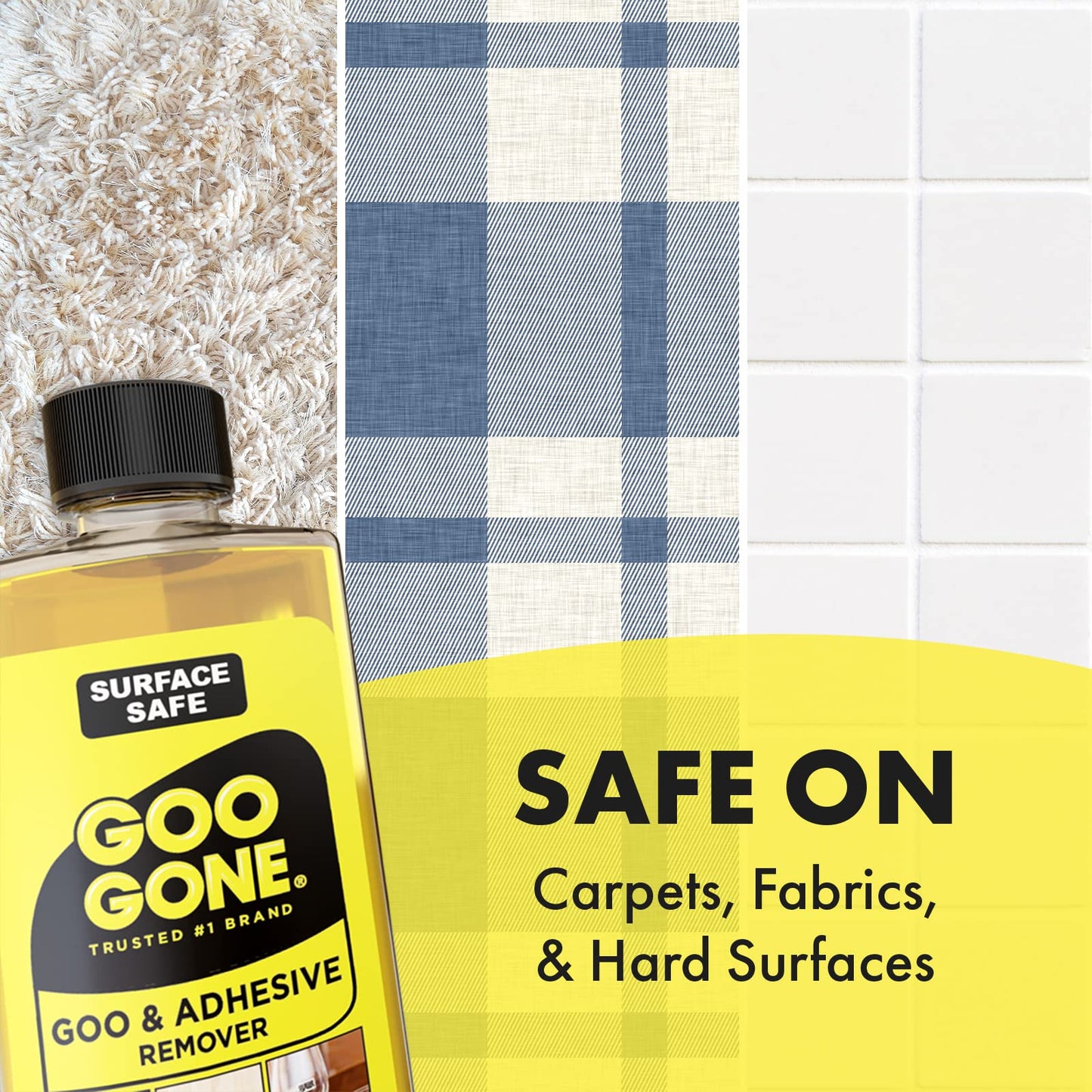 Goo Gone Original Liquid - 236 ml and Sticker Lifter | Surface Safe Adhesive Remover Safely Removes Stickers Tape Chewing Gum Grease