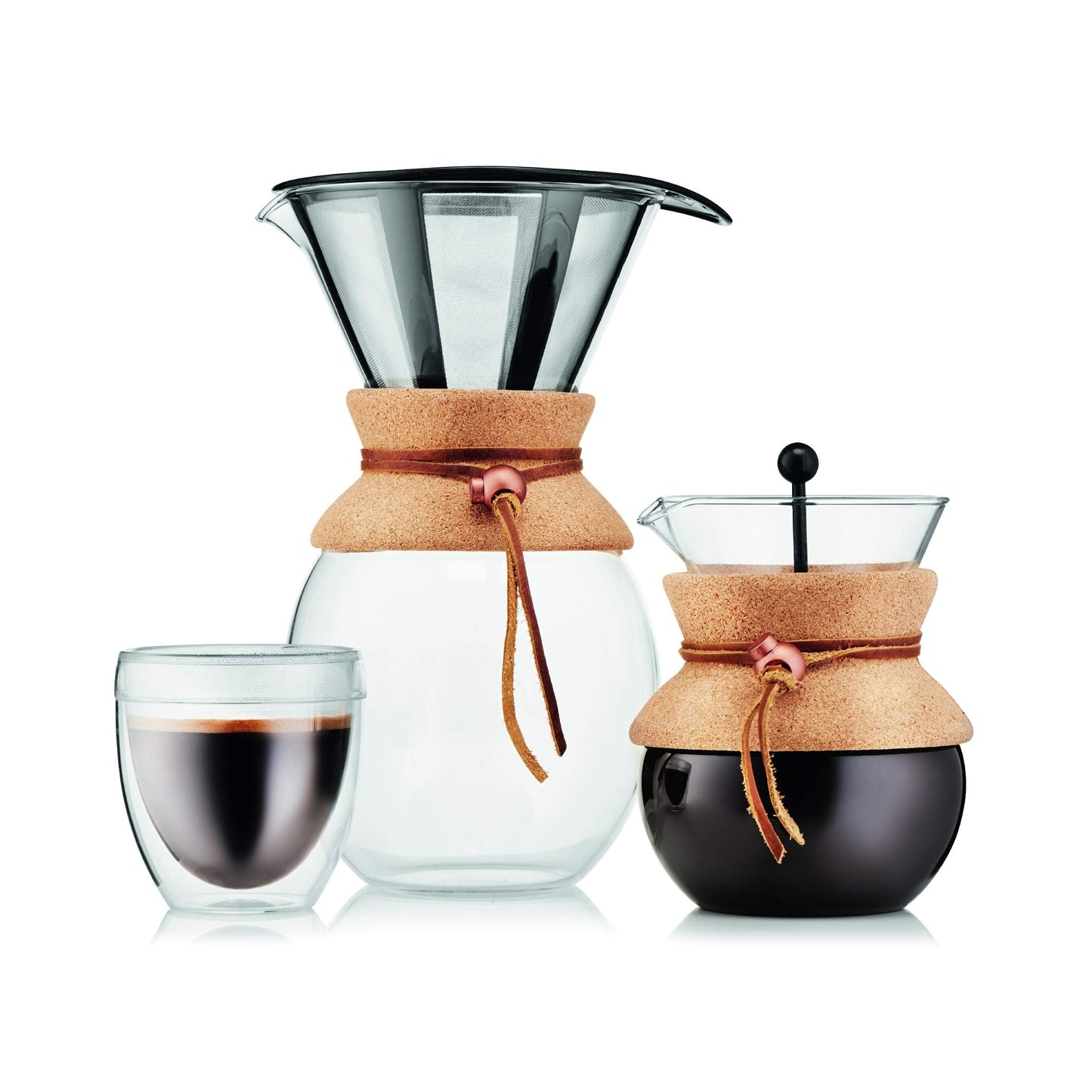 Bodum 11571 109 1L Pour Over Coffee Maker with Permanent Filter, Layered, Transparent Single