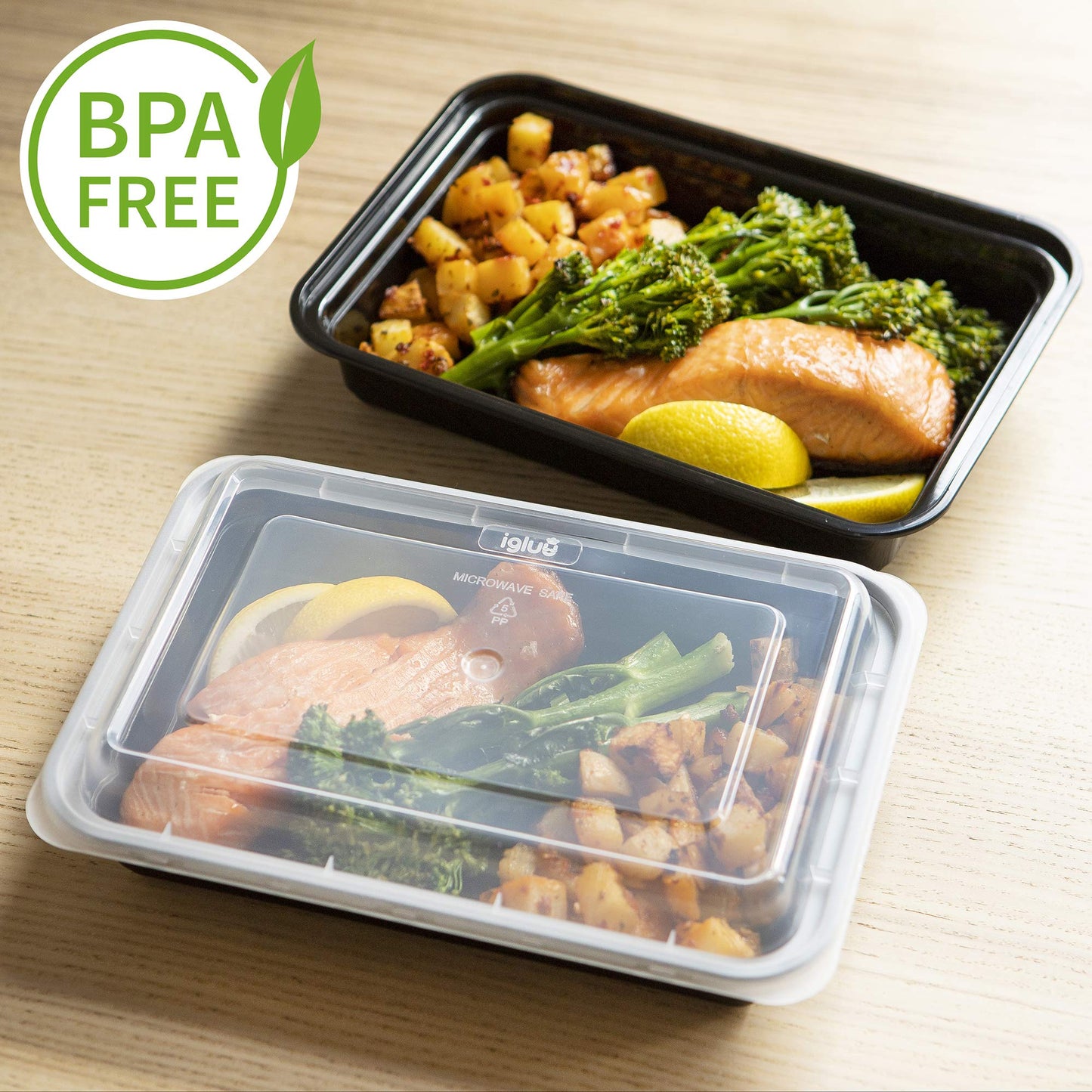 [20 Pack] 1 Compartment BPA Free Reusable Meal Prep Containers - Plastic Food Storage Trays with Airtight Lids - Microwavable, Freezer and Dishwasher Safe - Stackable Bento Lunch Boxes (28 oz) 20