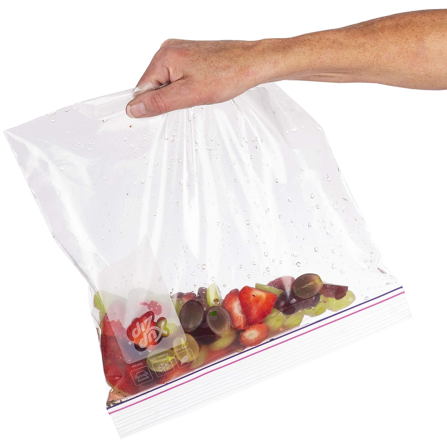 Keep Food Fresh for Longer with our Airtight and Leakproof Reusable Zip Lock Freezer Bags! Say Goodbye to Waste and Hello to Sustainability with our Bamboo Seal. Safeguard Your Meals - Order Now! 30 Bags (1 Pack)