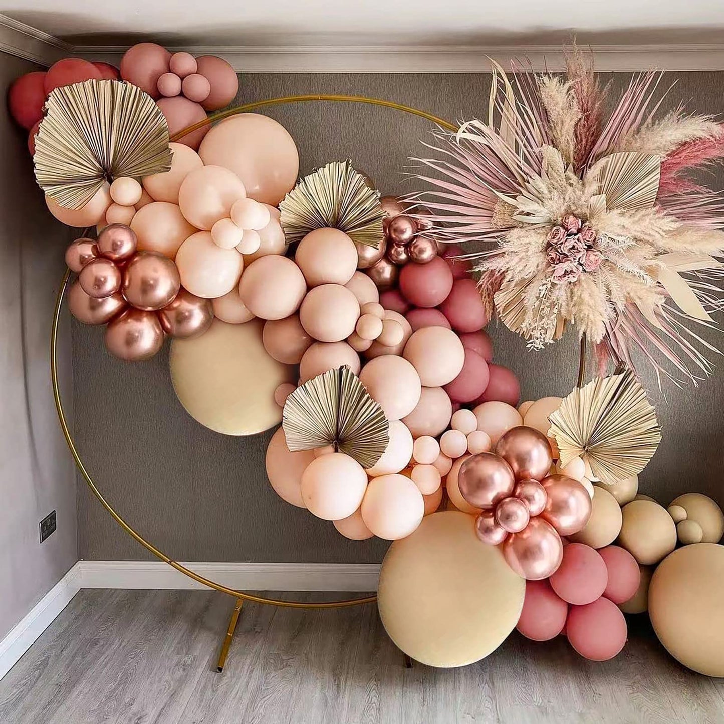 Blush Pink Balloons Arch Kit, Apricot Balloon Arch With Rose Gold Balloon Nude Balloon, Wedding Balloon Pastel Baloon Garland For Girls Birthday Decoration,Baby Shower,Wedding,Bridal Shower,Hen Party