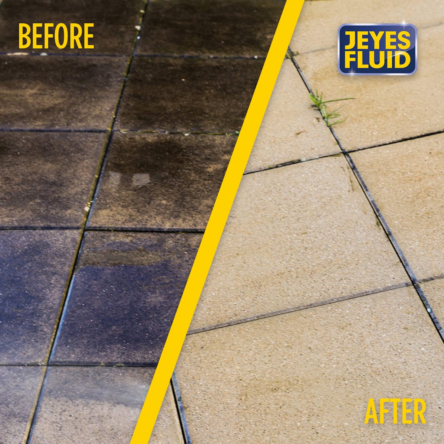 Jeyes Fluid Ready-To-Use Outdoor Cleaner and Disinfectant for Paths, Patios, Driveways and Pet Housing, Blue, 4 Litre, Packing May Vary.