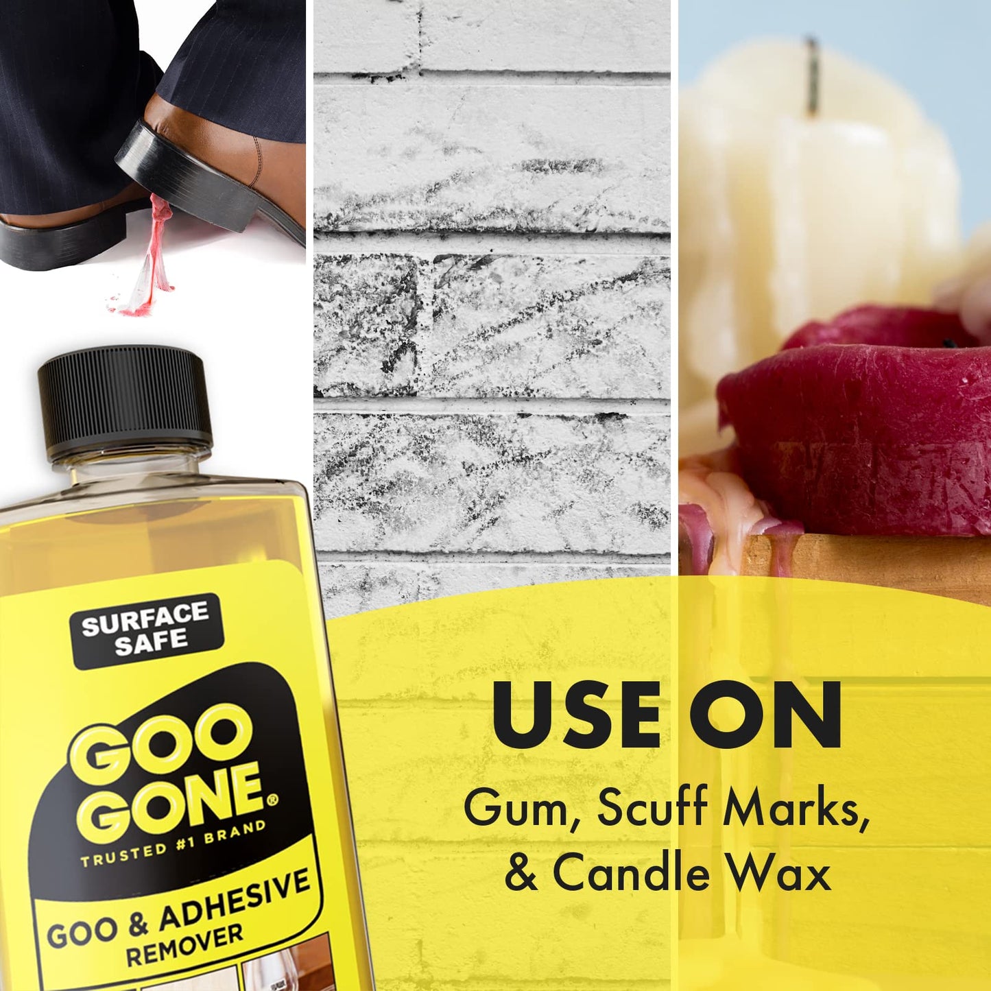 Goo Gone Original Liquid - 236 ml and Sticker Lifter | Surface Safe Adhesive Remover Safely Removes Stickers Tape Chewing Gum Grease