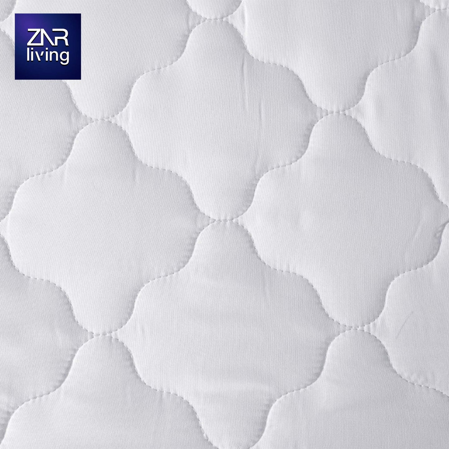 ZNR® Triple Filled Quilted Mattress Protector | Mattress Toppers Double | 40 CM Extra Deep Skirt | Fitted Sheet Style Bed Cover | Hypoallergenic | Dust Mite Proof | Breathable | Noiseless…