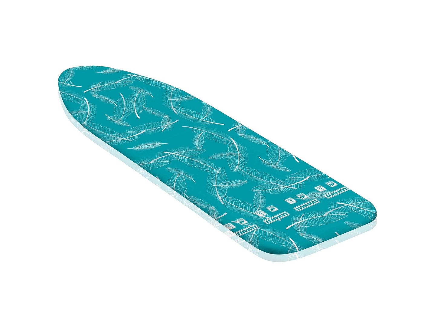 Leifheit Thermo Reflect Ironing Board Cover L/Universal, 3mm Padded Ironing Board Covers, Iron Board Covers with Easy Fit Fastening Airboard Cover for Faster Ironing, Turquoise, 140 x 45 cm + Heat and steam reflection