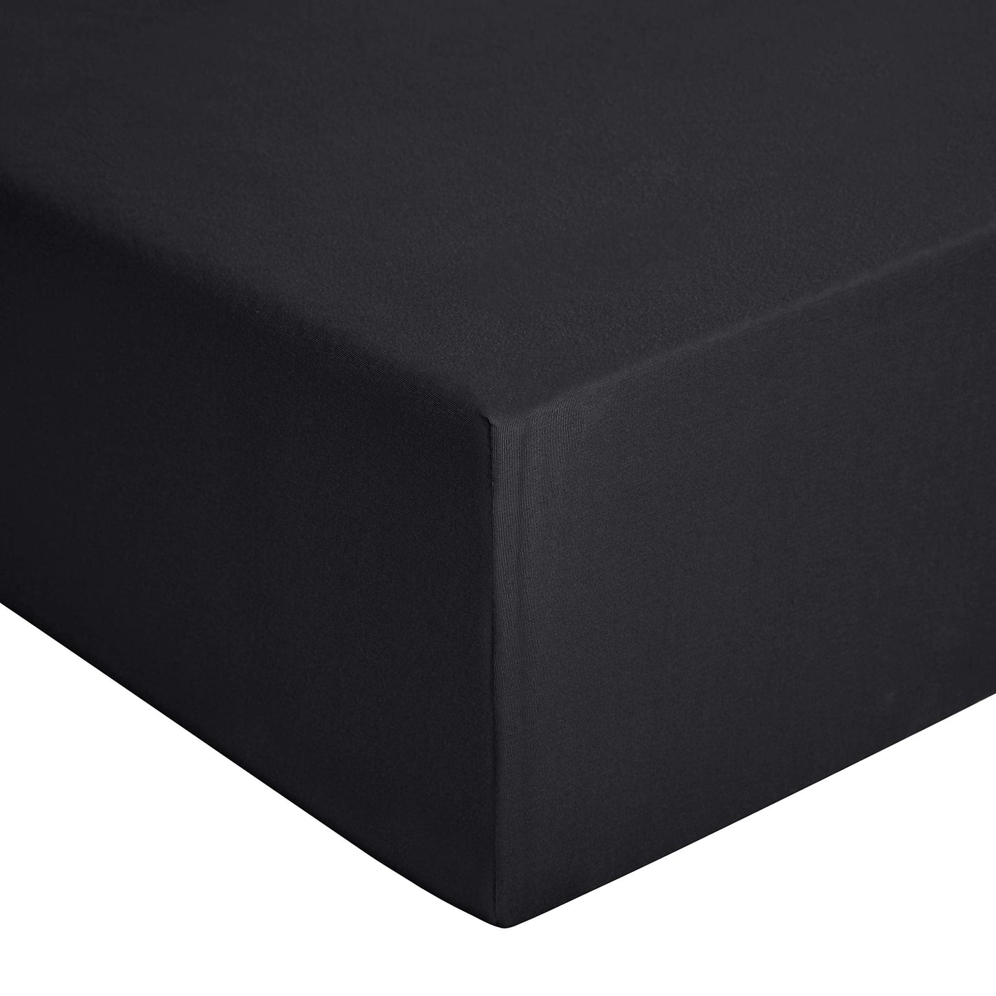 Amazon Basics Jersey Fitted Sheet, Anthracite - 180 x 200 cm, Super King