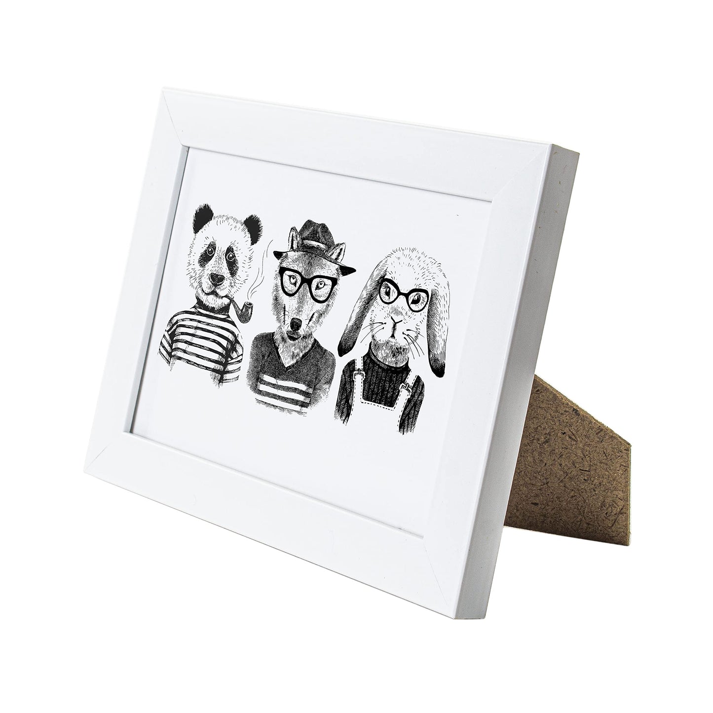 Clay Roberts Photo Picture Frame 6x4, White, Freestanding and Wall Mountable, 10x15 cm, 6x4 Picture Frames White 1 Pack