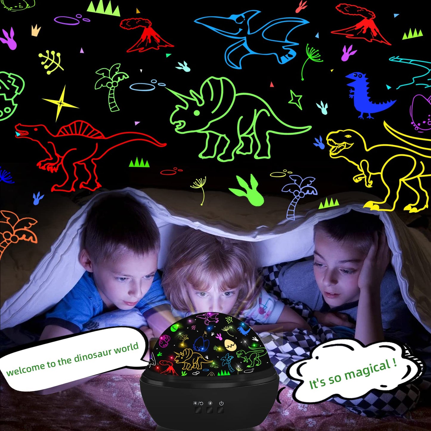 DQMOON Dinosaur Toys for 3-10 Year Old Kids Boys Toys Age 2-9, Dinosaur Night Light Projector Kids Toys for Age 2-7 Year Old, Dinosaur Lamp Birthday Gifts for 2-7 Year Old Boy Xmas Stocking Fillers