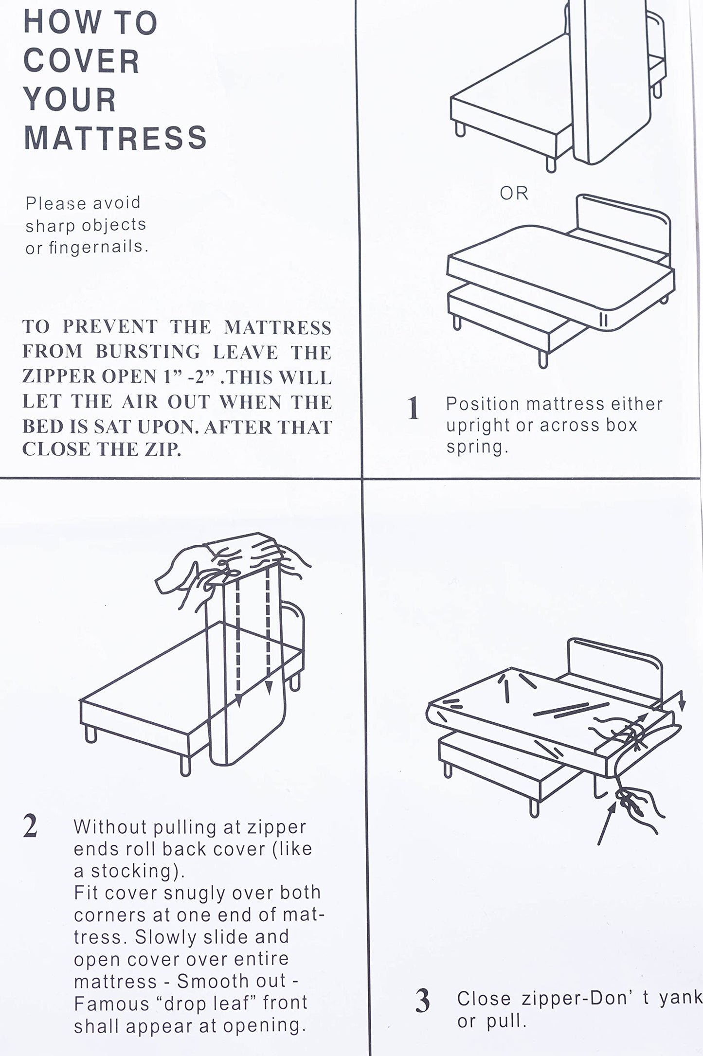 IMFAA Fully Zipper Encasement Anti Bug Bed, Anti allergy and fully waterproof Single mattress protector Cover Encasement with Zip. (Single(90x190+40) Cm) Single(90x190+40)Cm