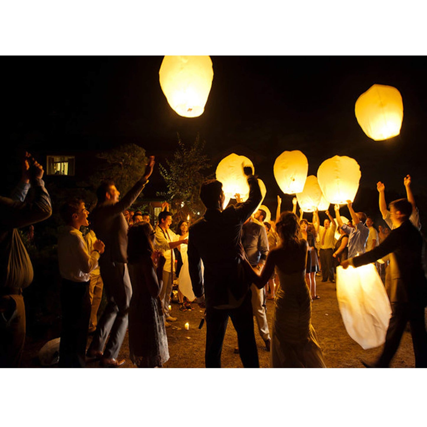 LABOTA 5 Pack Chinese Sky Lanterns, Sky Lantern to Release in Memory, 100% Biodegradable, Eco Friendly, Floating Lanterns for Outside Flying, Party Decoratin, Birthday, Eid, Funeral, Memorial Day White