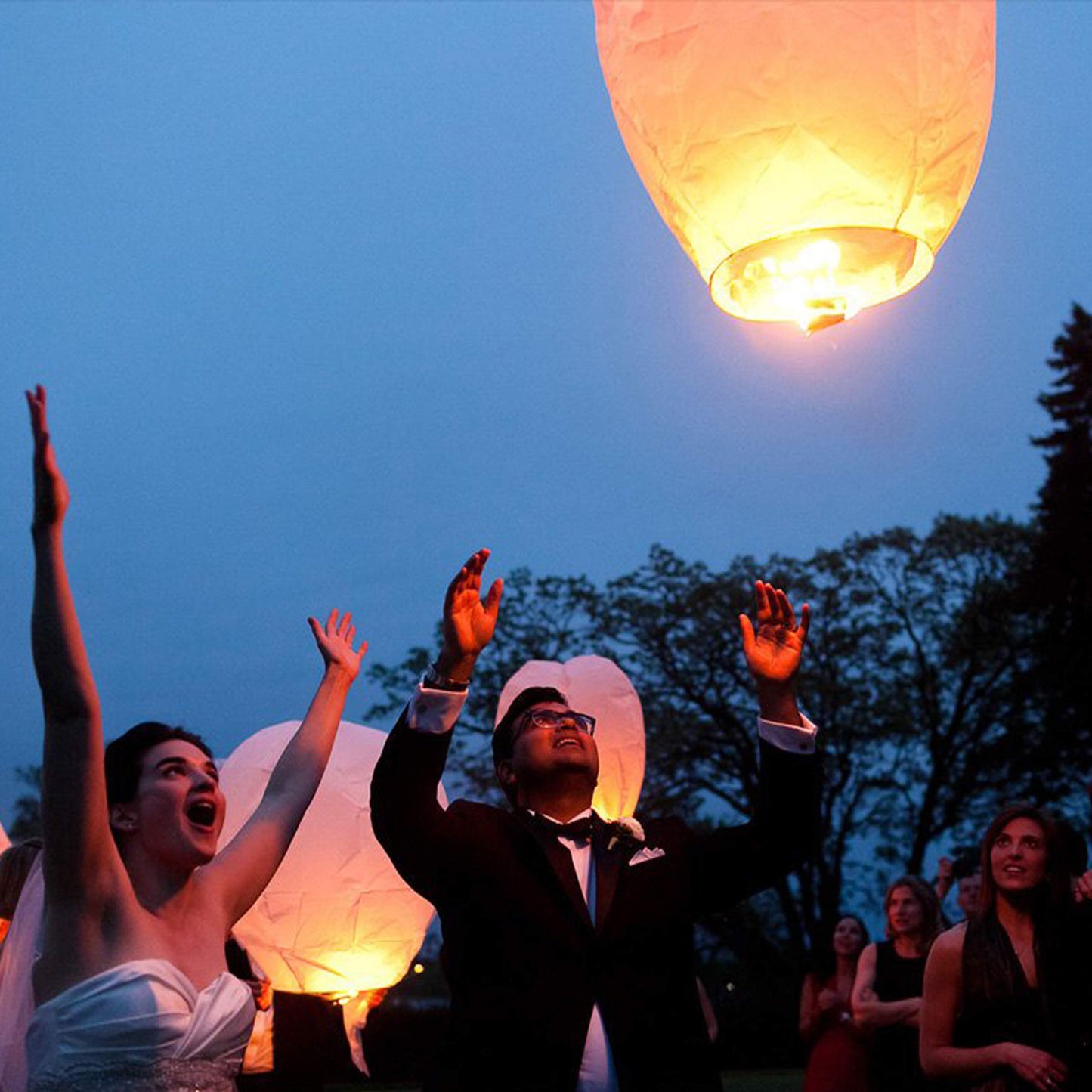 LABOTA 5 Pack Chinese Sky Lanterns, Sky Lantern to Release in Memory, 100% Biodegradable, Eco Friendly, Floating Lanterns for Outside Flying, Party Decoratin, Birthday, Eid, Funeral, Memorial Day White