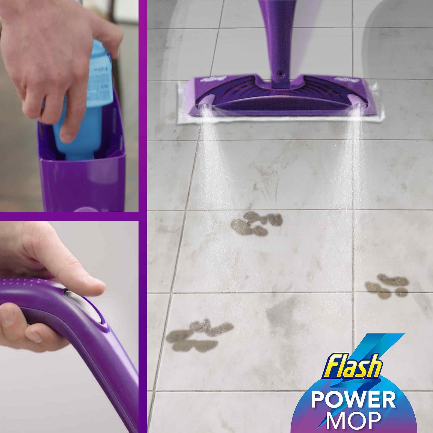 Flash Powermop Refill Liquid, Floor Cleaner, Fresh, 5 Litres (1.25 L x 4) 1.25 l (Pack of 4)