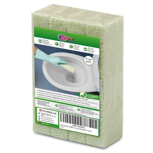 Cleaning Block WC - Removes the most encrusted limescale and dirt from your toilet - 4-unit pack