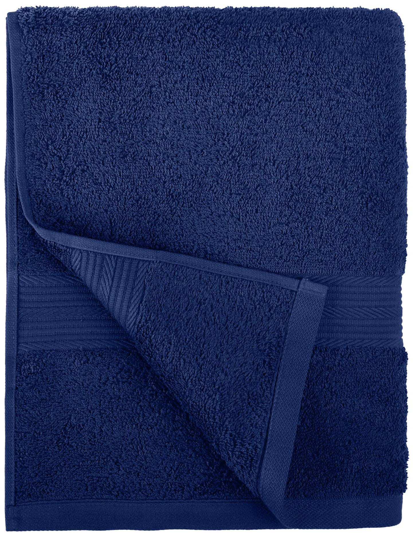 Amazon Basics 100% Cotton AB Fade Resitant Bath Towel, 2-Pack, Royal Blue, 140 cm L x 70 cm W Bath Towel (Pack of 2)