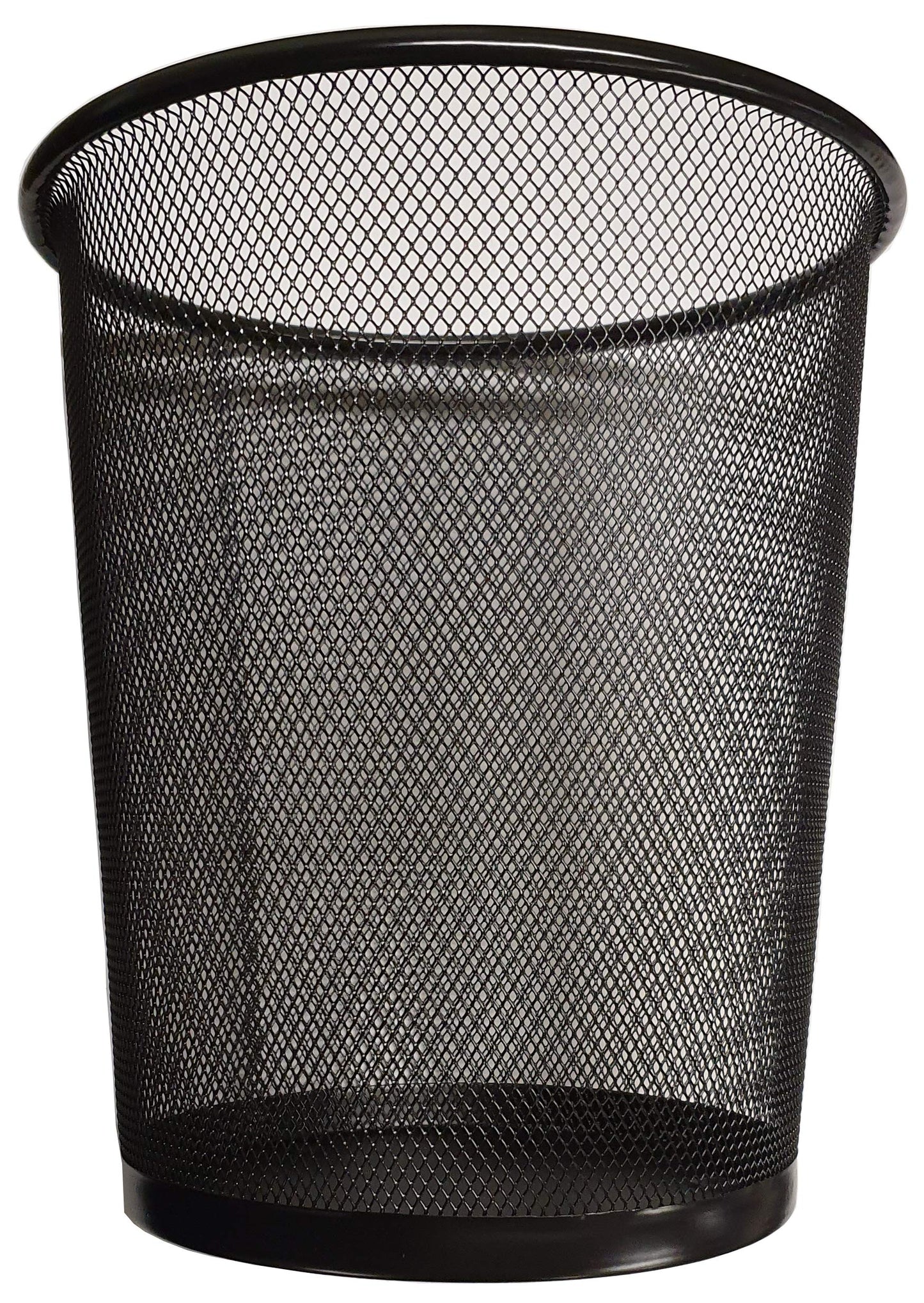 DIVCHI Circular Mesh Wastebasket Trash Can, Waste Basket Garbage Can Bin for Bathrooms, Kitchens, Home Offices, Dorm Rooms(BLACK) Black