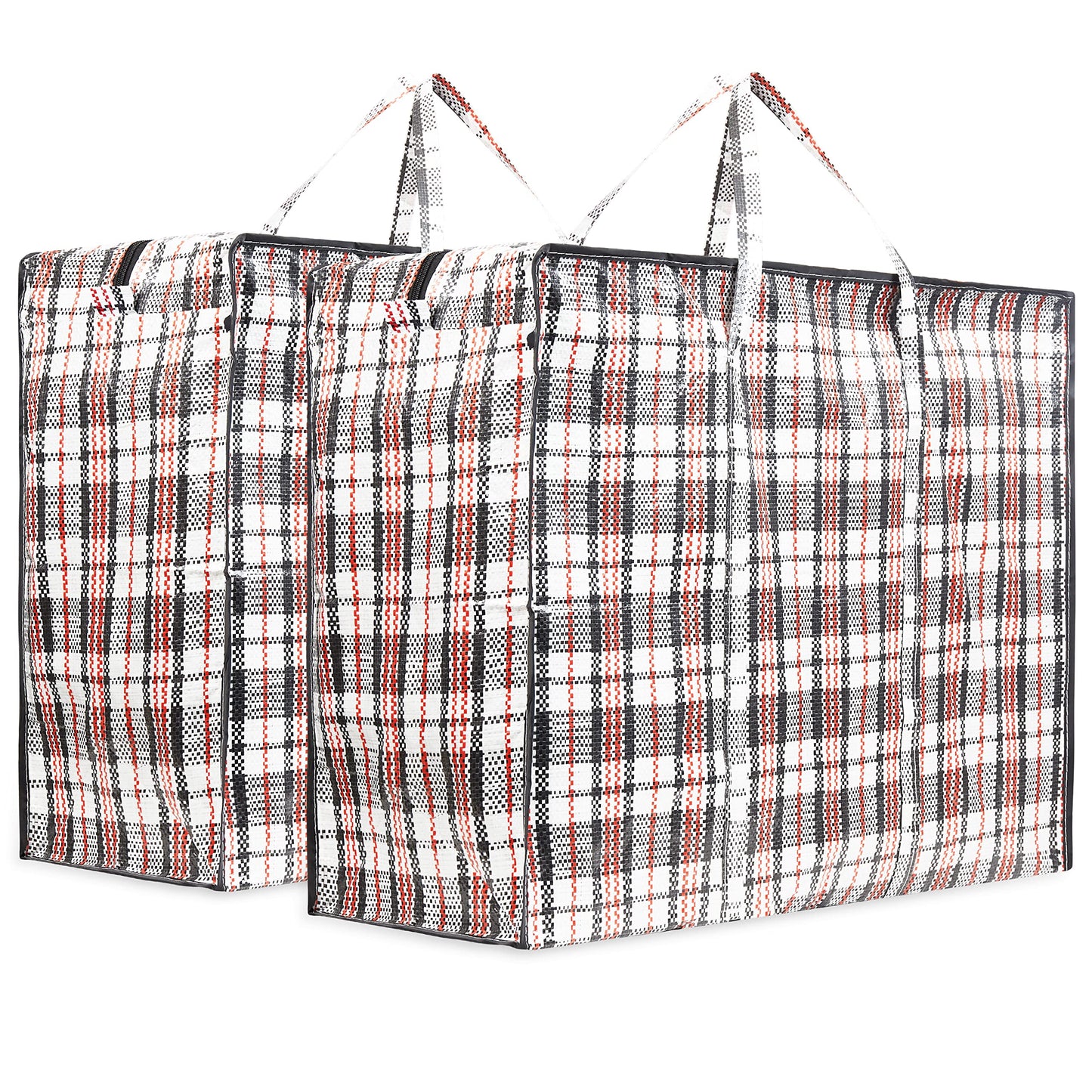 DECO EXPRESS Laundry Bags Large - Strong Durable Storage Bags for Moving House Shopping and Laundry - Jumbo Reusable Zip Bag Storage Bags XXL Multipack (Pack of 2) Pack of 2