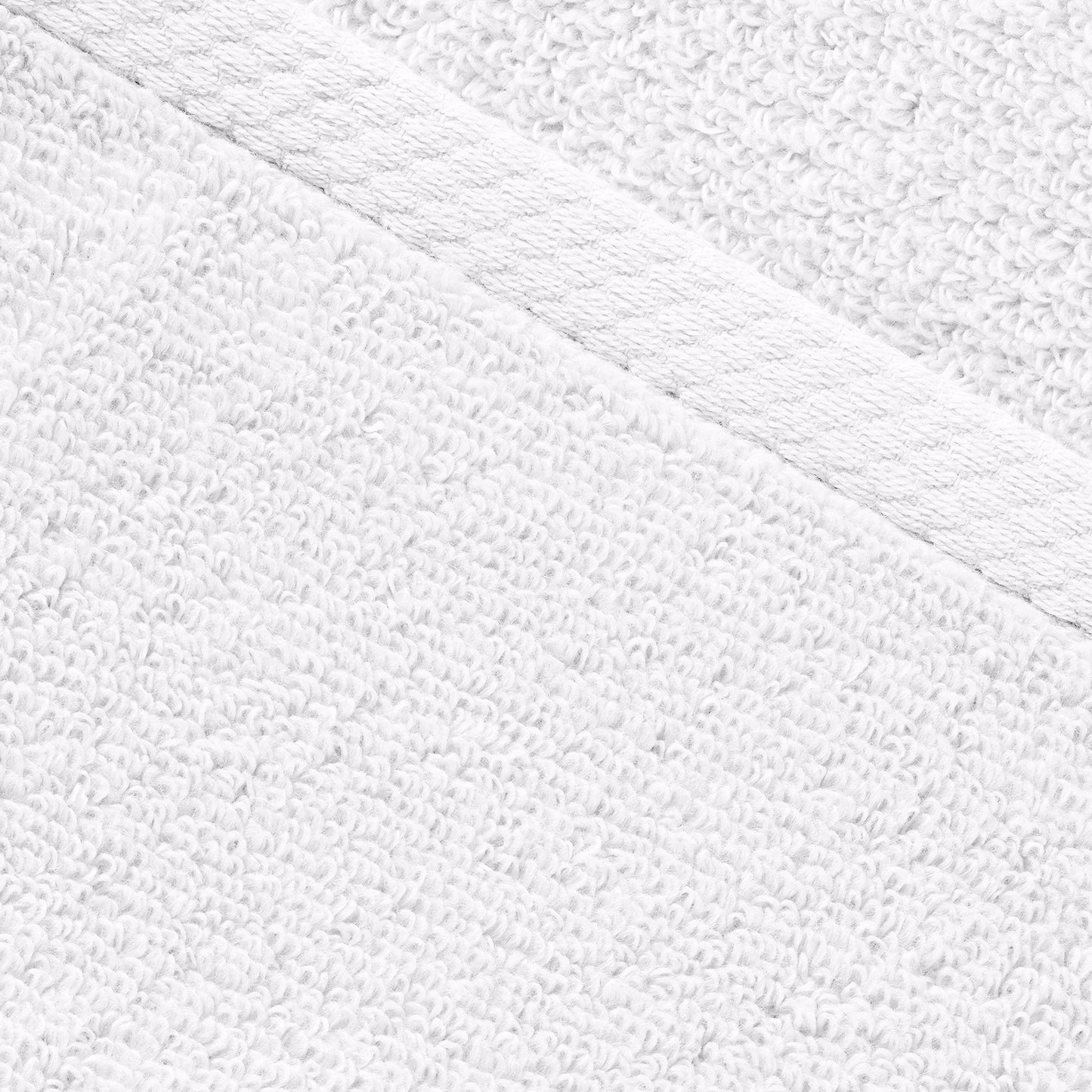 Amazon Basics Quick Dry Towel Set, 2 Hand Towel - White, 50 x 90 cm Hand Towel (Pack of 2)